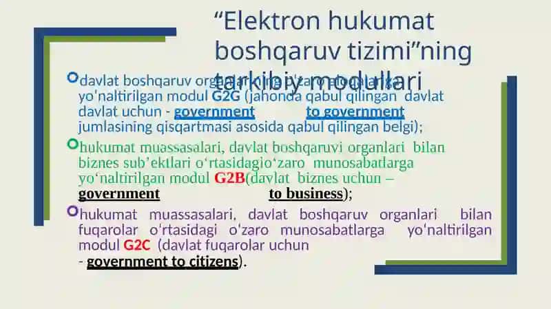 Elektron hukumat va iqtisodiyot 3