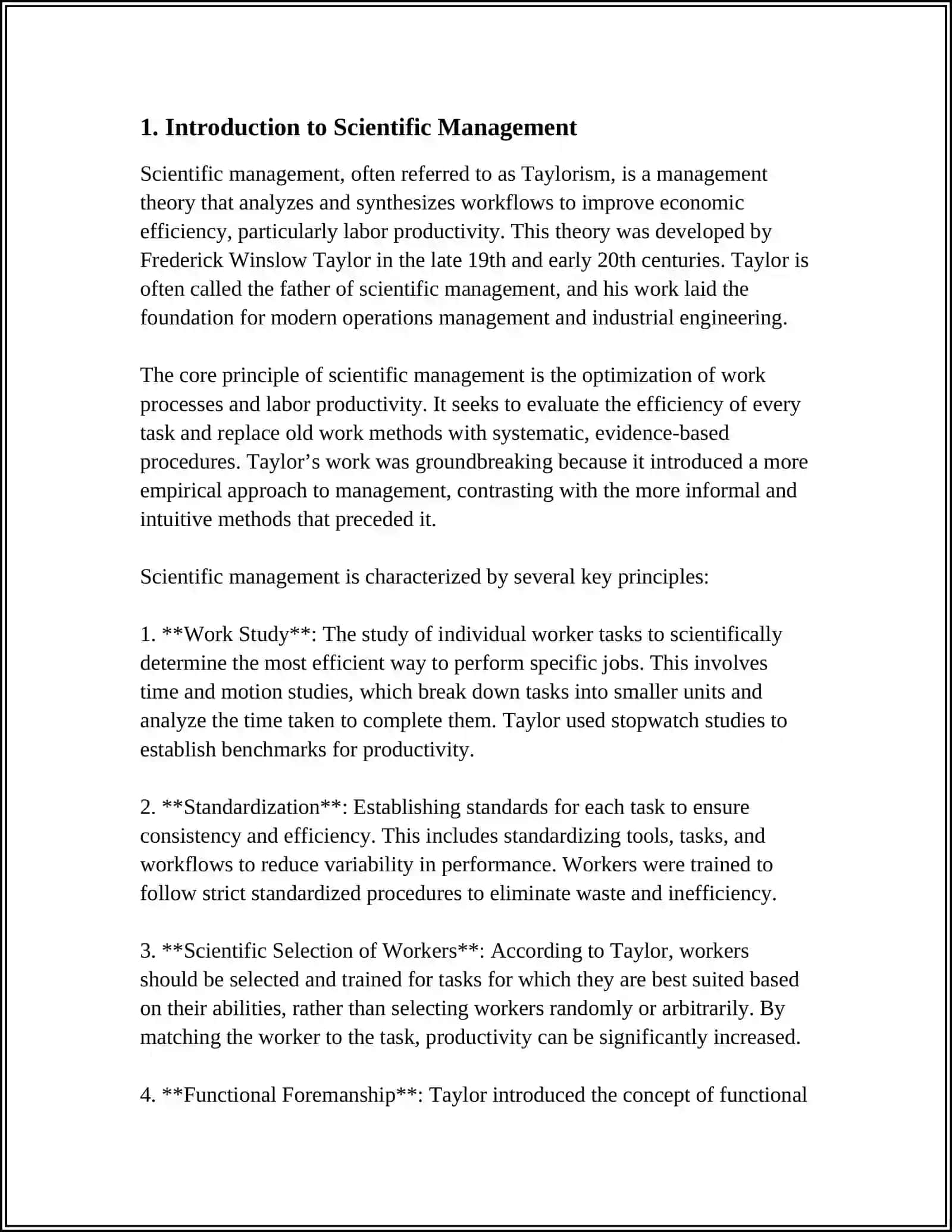 SCIENTIFIC MANAGEMENT 3