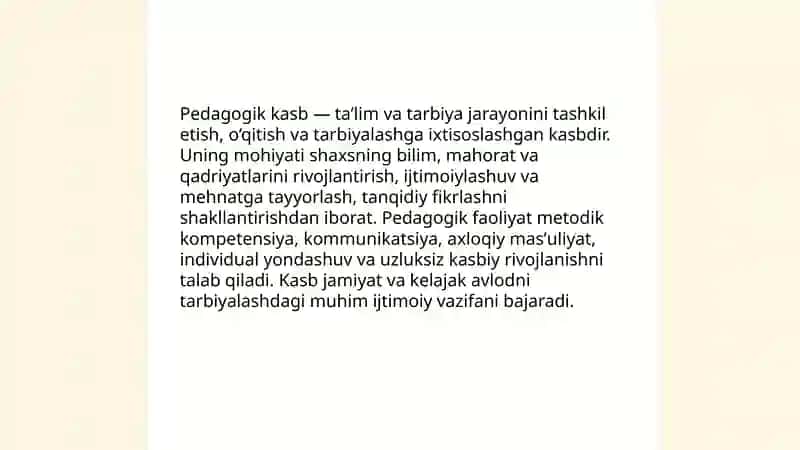 Pedagogik kasbning mohiyati 3