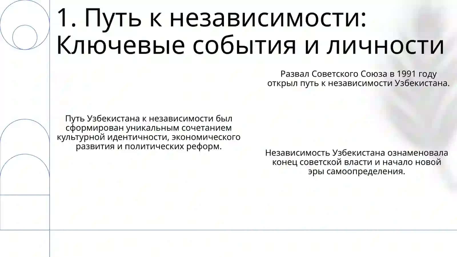 Узбекистан независимлик тарихига оид мавзу 3