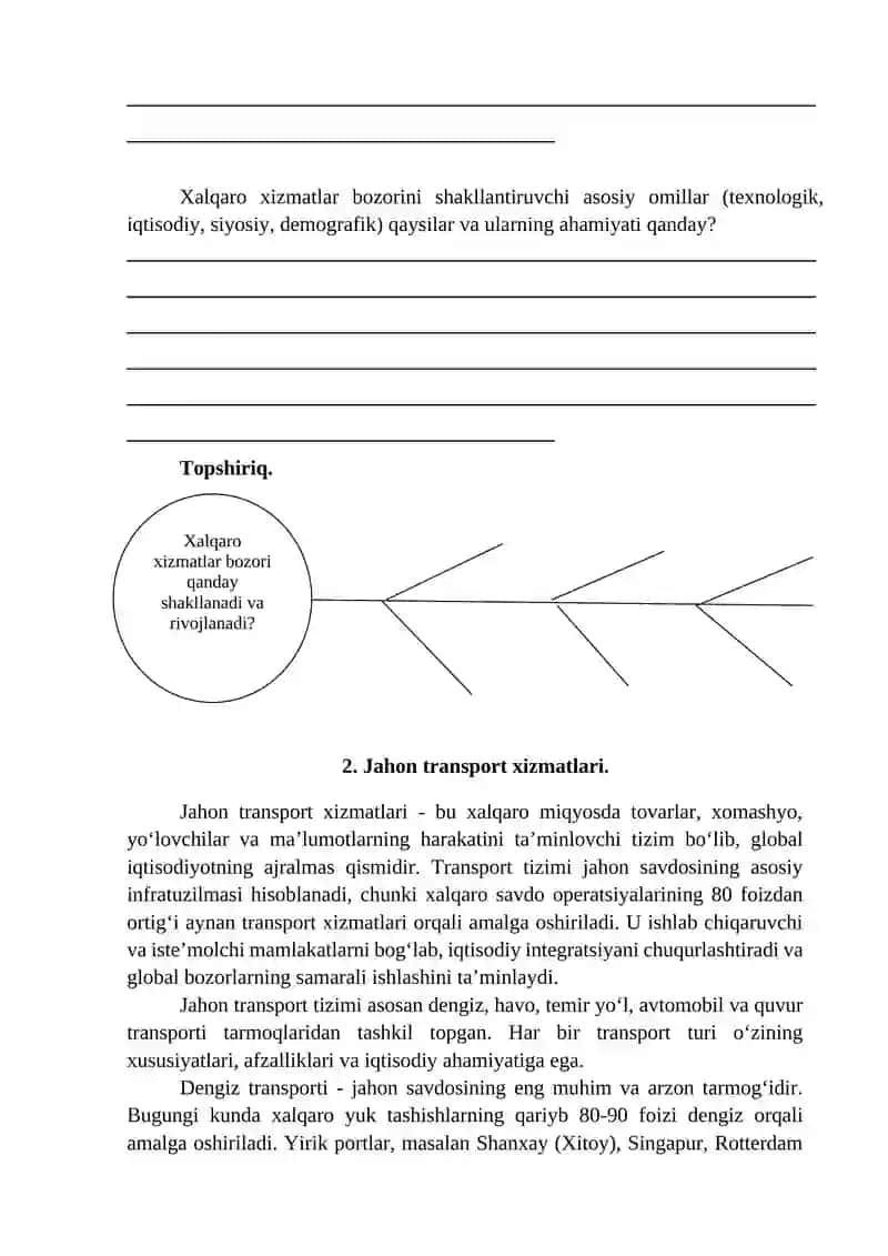 Xalqaro xizmatlar bozori 3