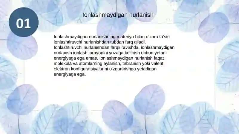 Ionlashtirmaydigan nurlanishlar xavfsizligi 3