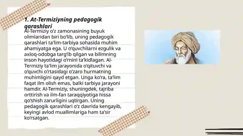 Sharq mutafakkirlari pedagogik ulushi haqida 3