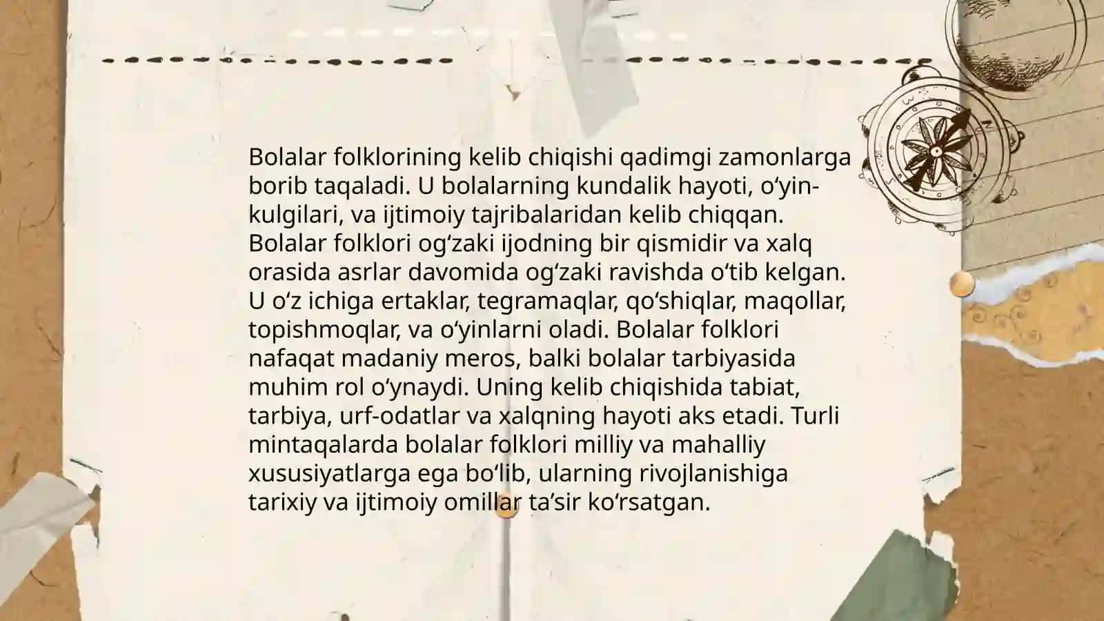 Bolalar folklorining tarixiy taraqqiyoti 3
