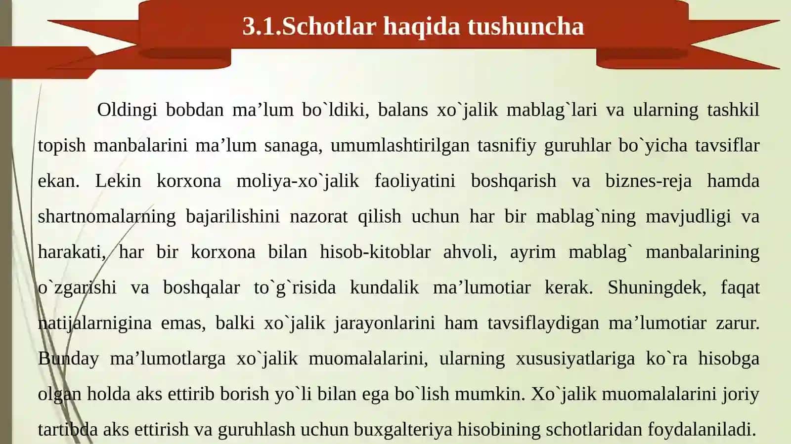 SCHOTLAR TIZIMI VA IKKI YOQLAMA YOZUV 3