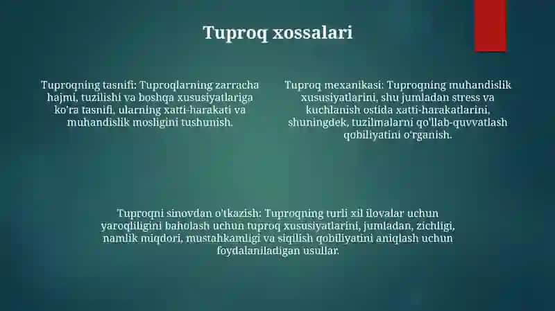 Tuproq mexanikasi - Gruntlar Mexanikasi 3