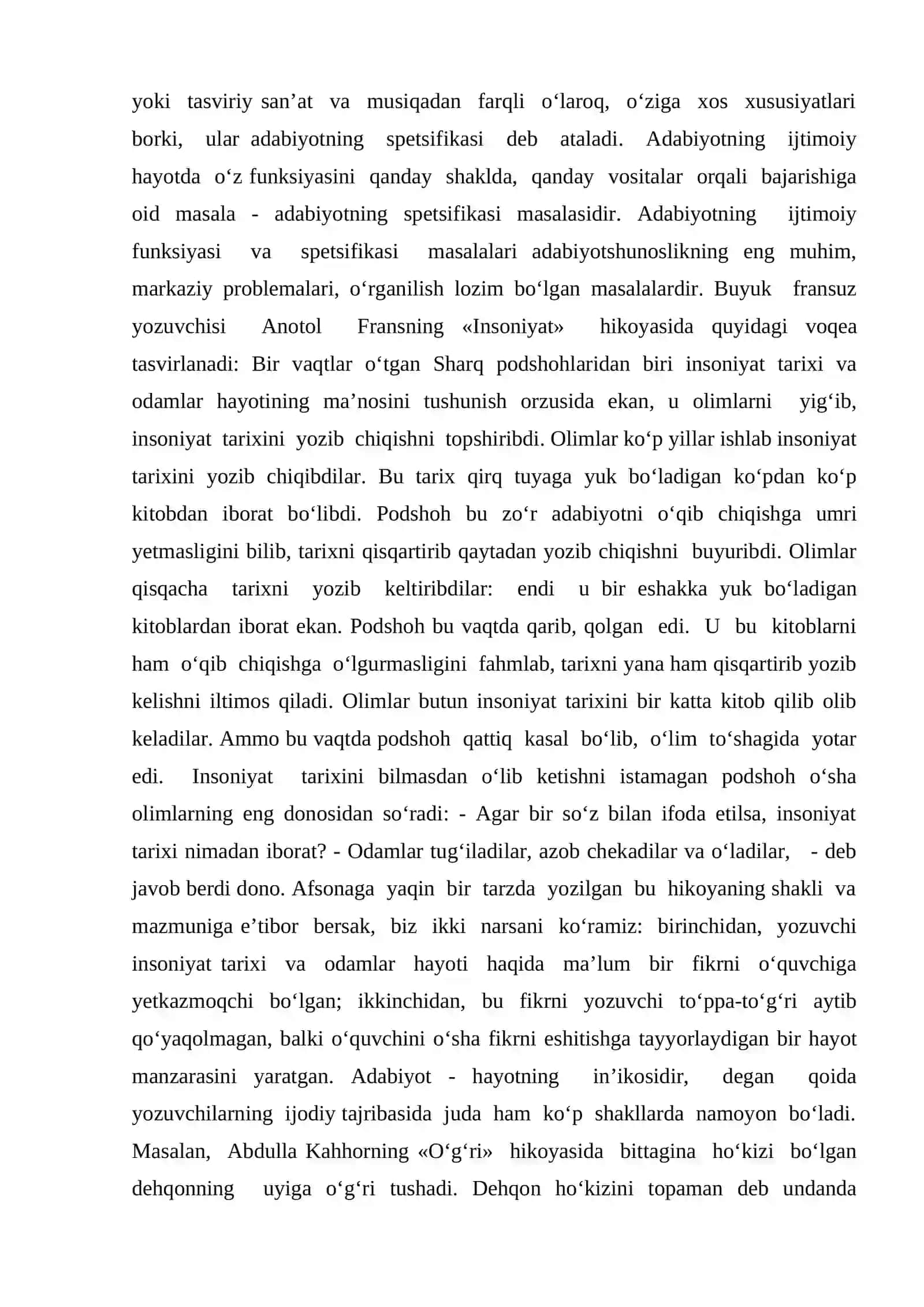Adabiyot hayotning in’ikosi ekanligi 3
