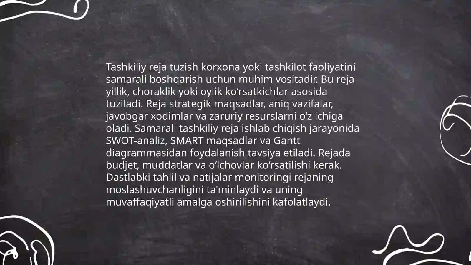 Tashkiliy reja tuzish 3