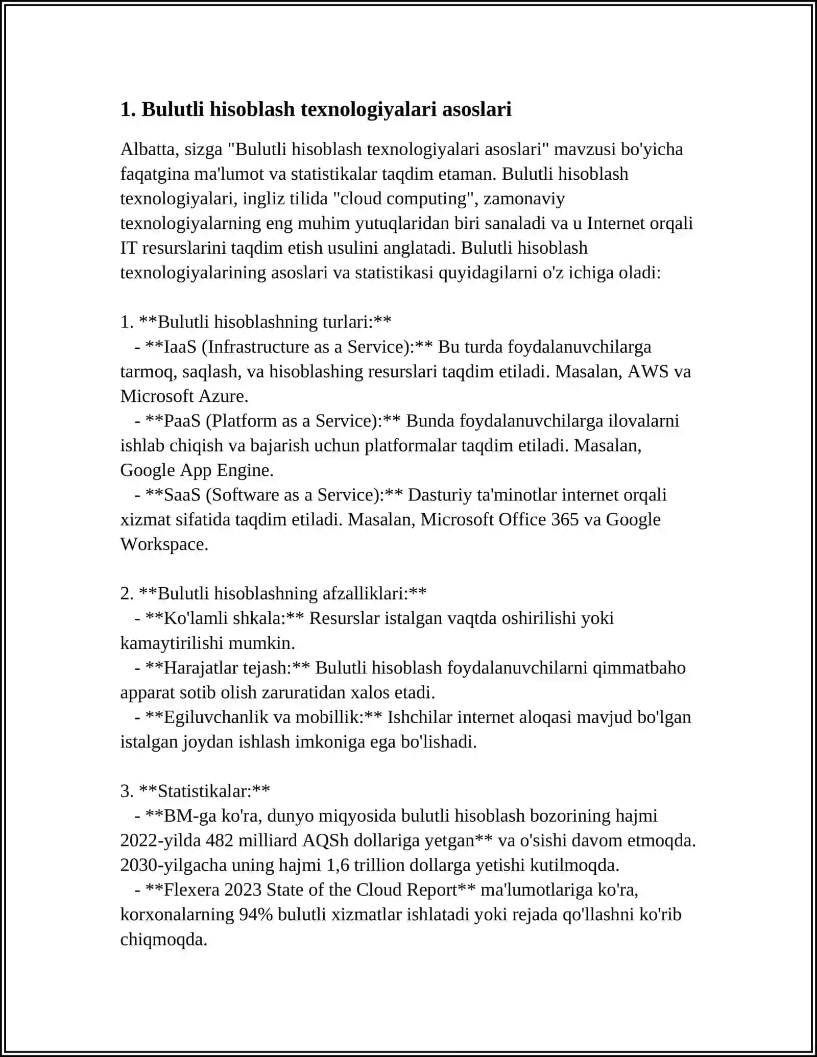 Bulutli hisoblash texnologiyalari asoslari 3