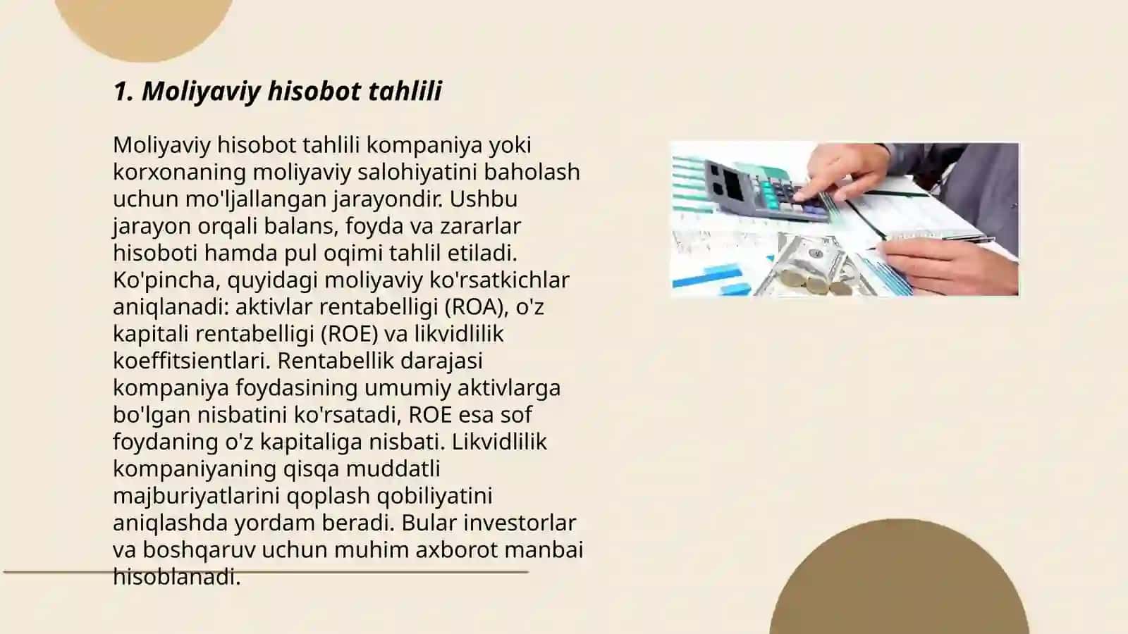 Moliyaviy hisobot elementlarini bashoratlash 3