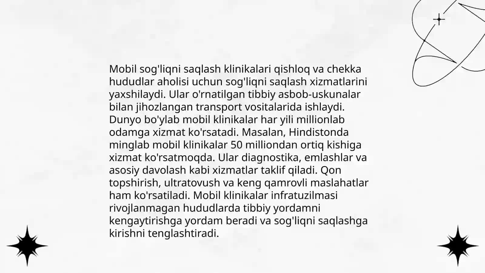 Mobil sog'liqni saqlash klinikalari 3