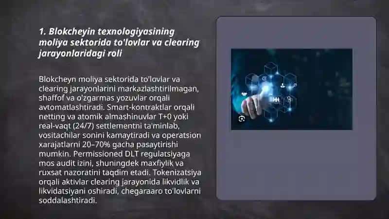 Blokcheyin texnologiyasining moliya 3