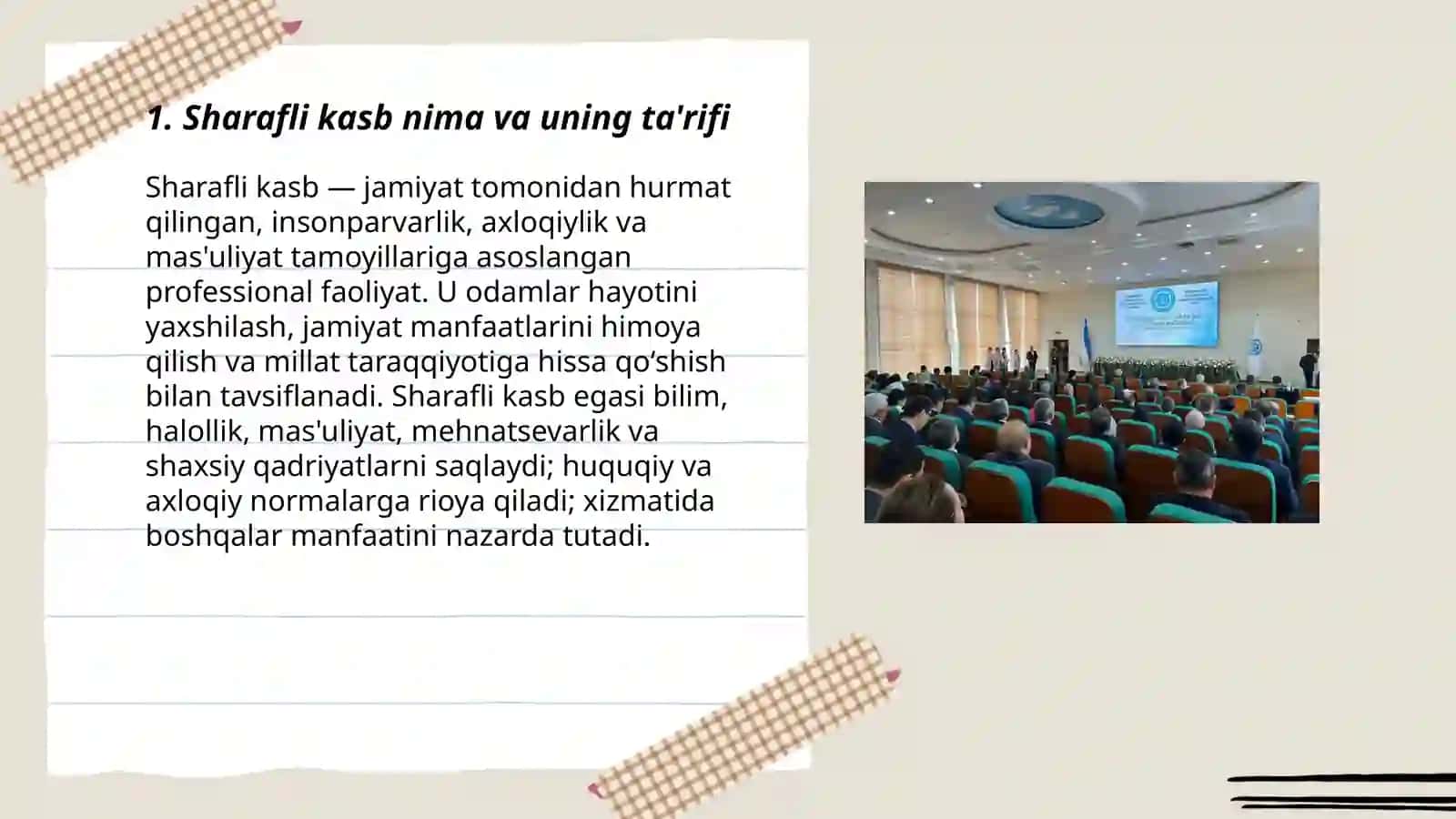 Sharafli kasb egasiman 3