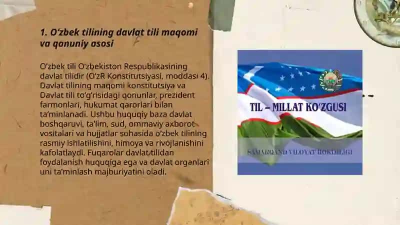 Oʻzbek tili Davlat tili 3