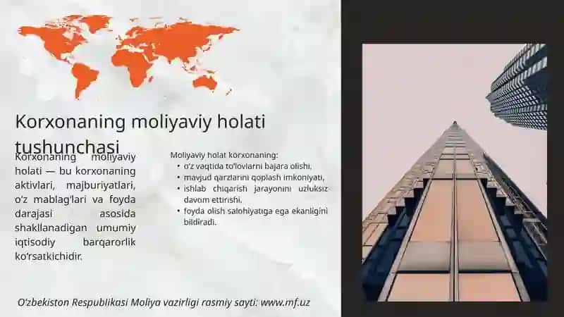 Korxonaning moliyaviy HOLATINI REYTING VA TAHLIL QILISH 3