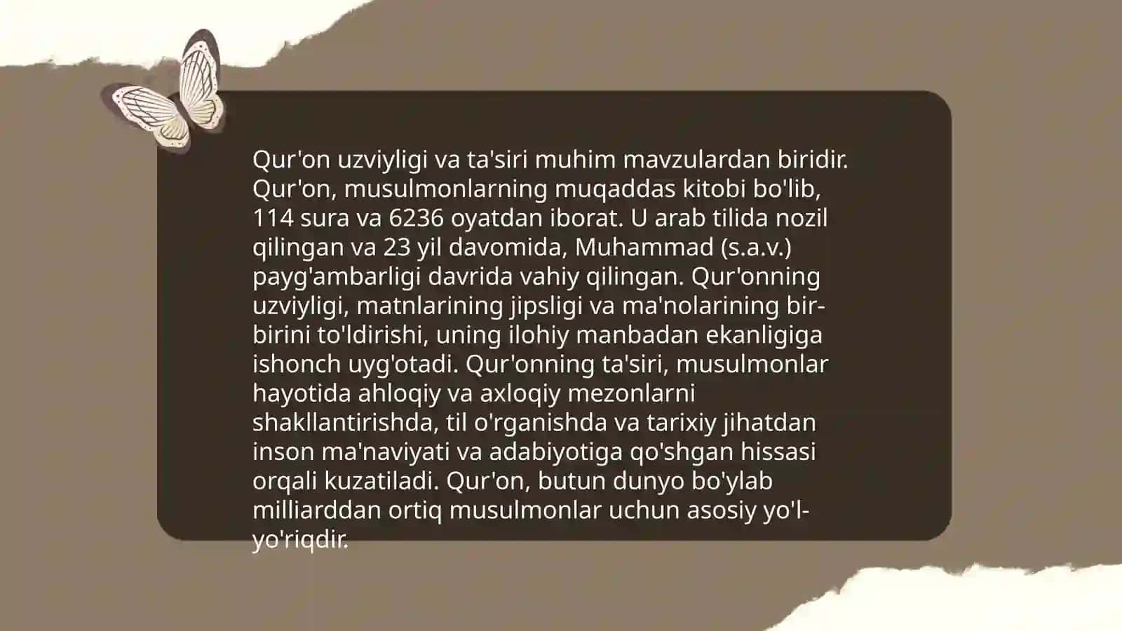 Qur'on Sharq xalqlarining diniy, ilmiy va ma’naviy me’rosi sifatida 3