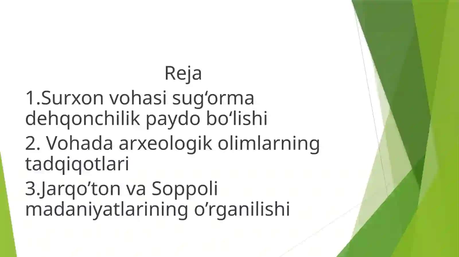 O‘rta Osiyo janubi hududlari o‘troq dehqonchiligi 3