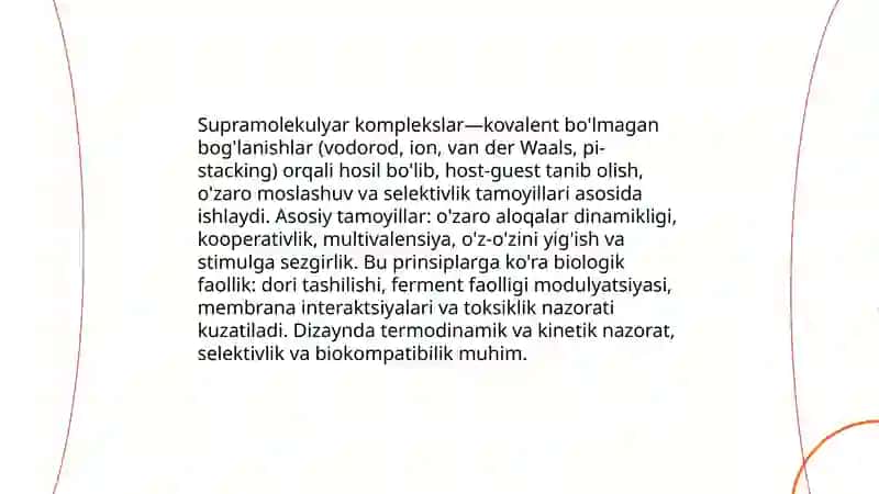 Supramolekulyar komplekslarning biologik faolligi 3