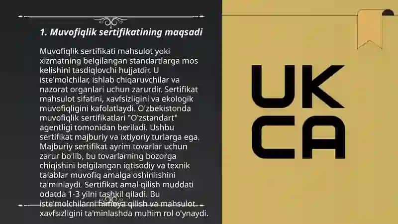 Muvofiqlik sertifikati va belgisi 3