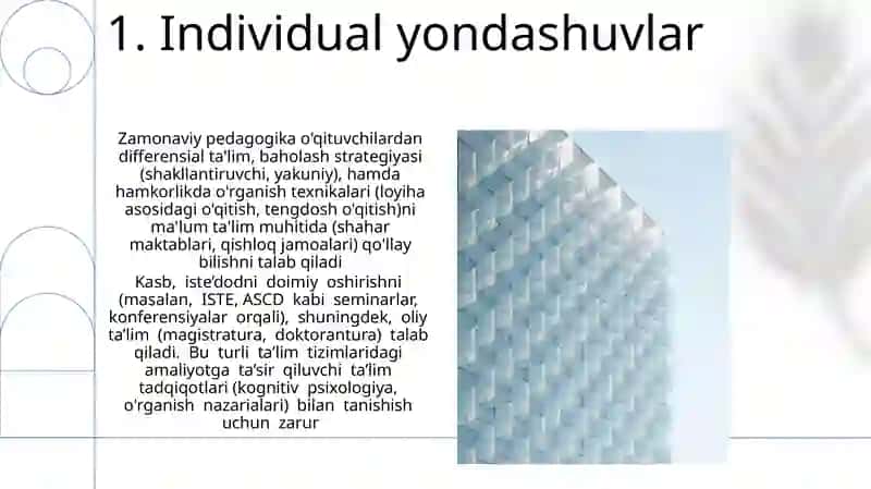 Zamonaviy pedagogika kasbi va unga qoyilgan talablar 3