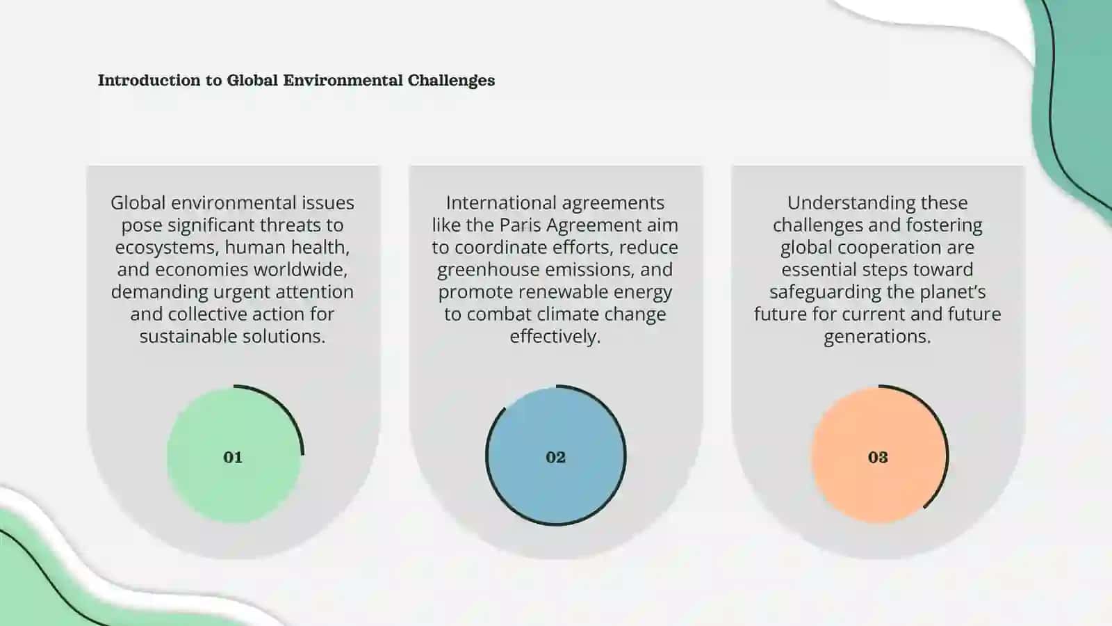 Global environmental issues and agreements 3