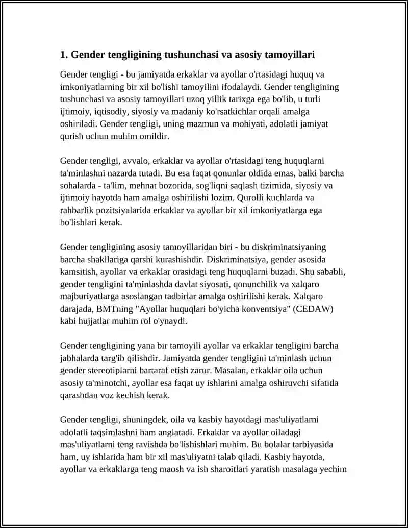 Gender tengligi 3