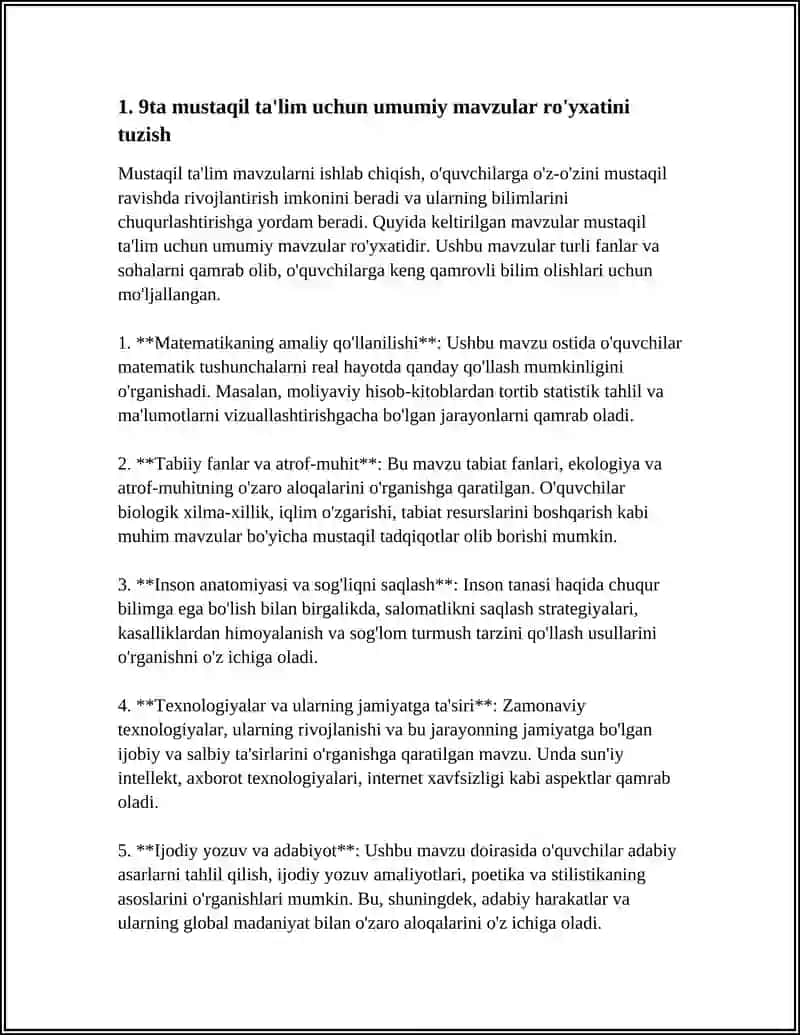 Matematikaning amaliy qo'llanilishi 3