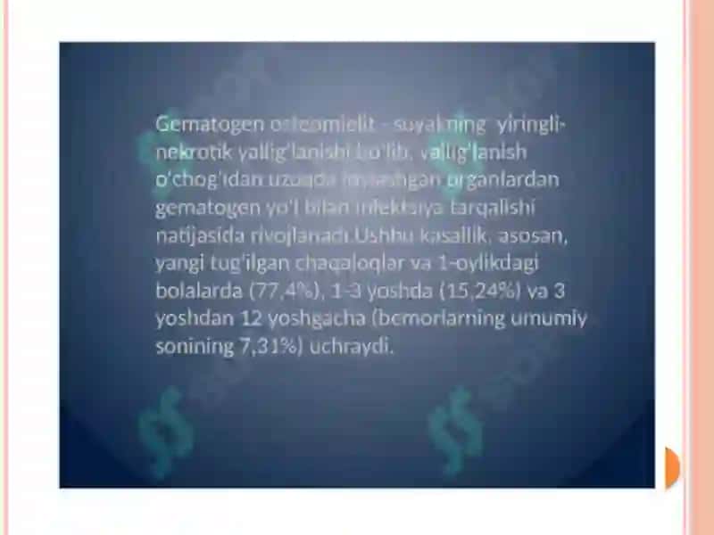 Gematogen osteomielit 3