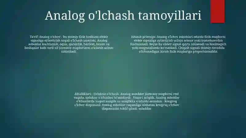 Analogli OʻLchash Asbobi 3