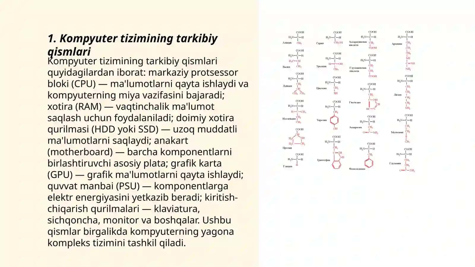 Kompyuter tizimining umumiy tarkibini tashkillashtirish 3