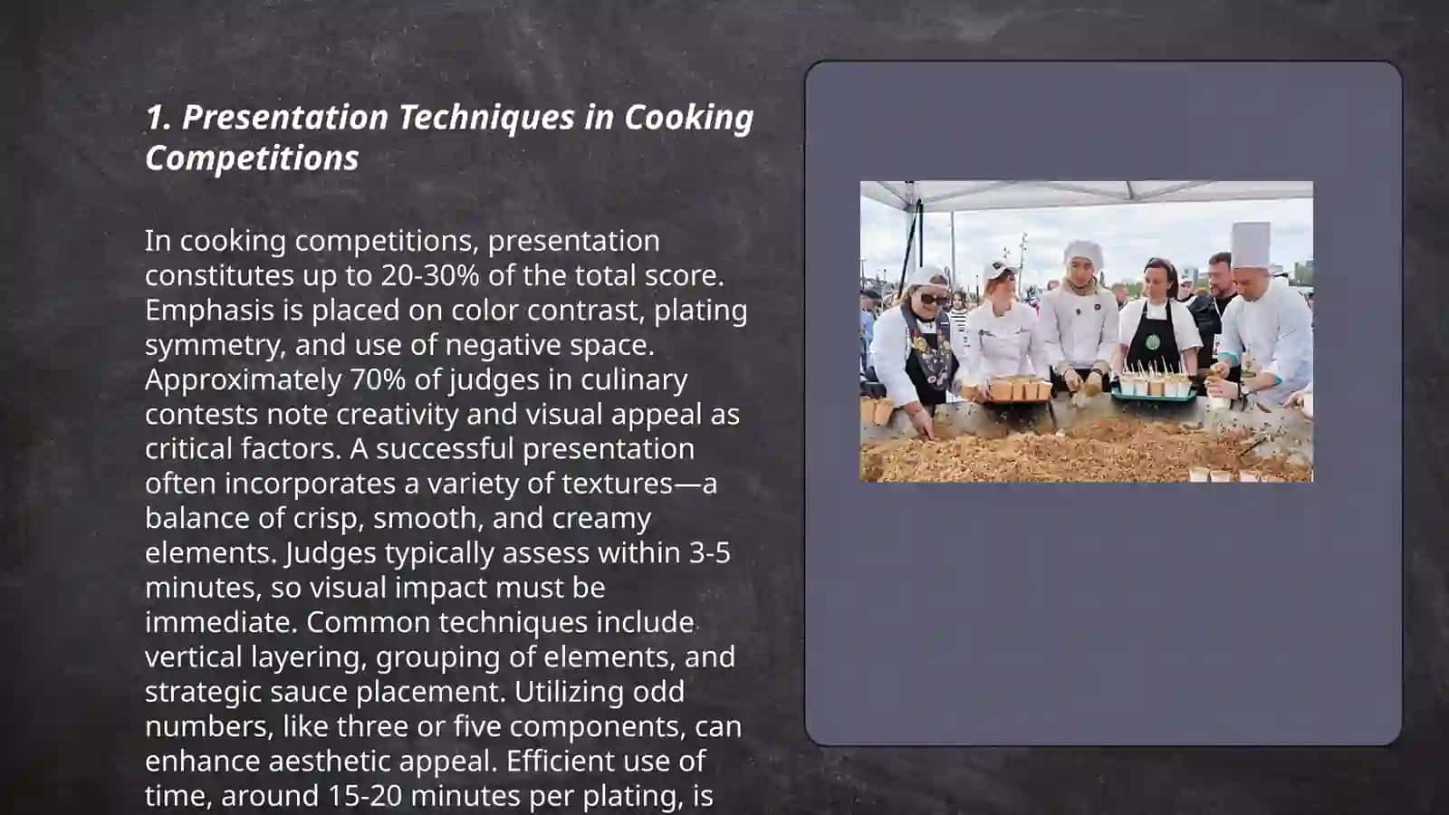 Presentation Techniques in Cooking Competitions 3