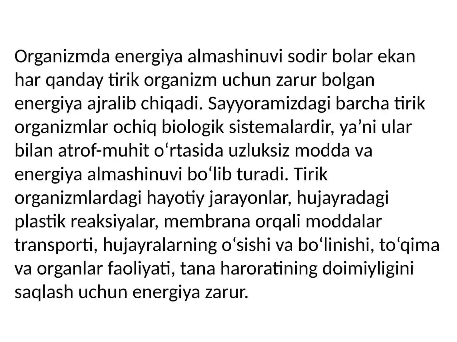 Organizmda energiya almashinuvi 3