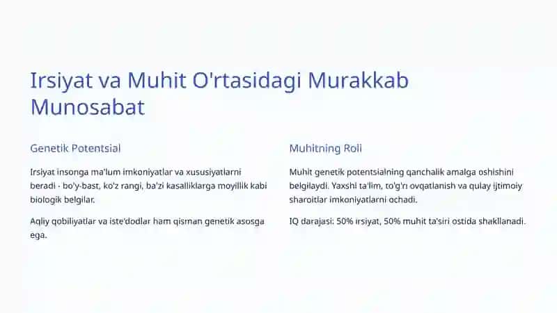 Irsiyat va Muhit: Asosiy Ta'riflar 3