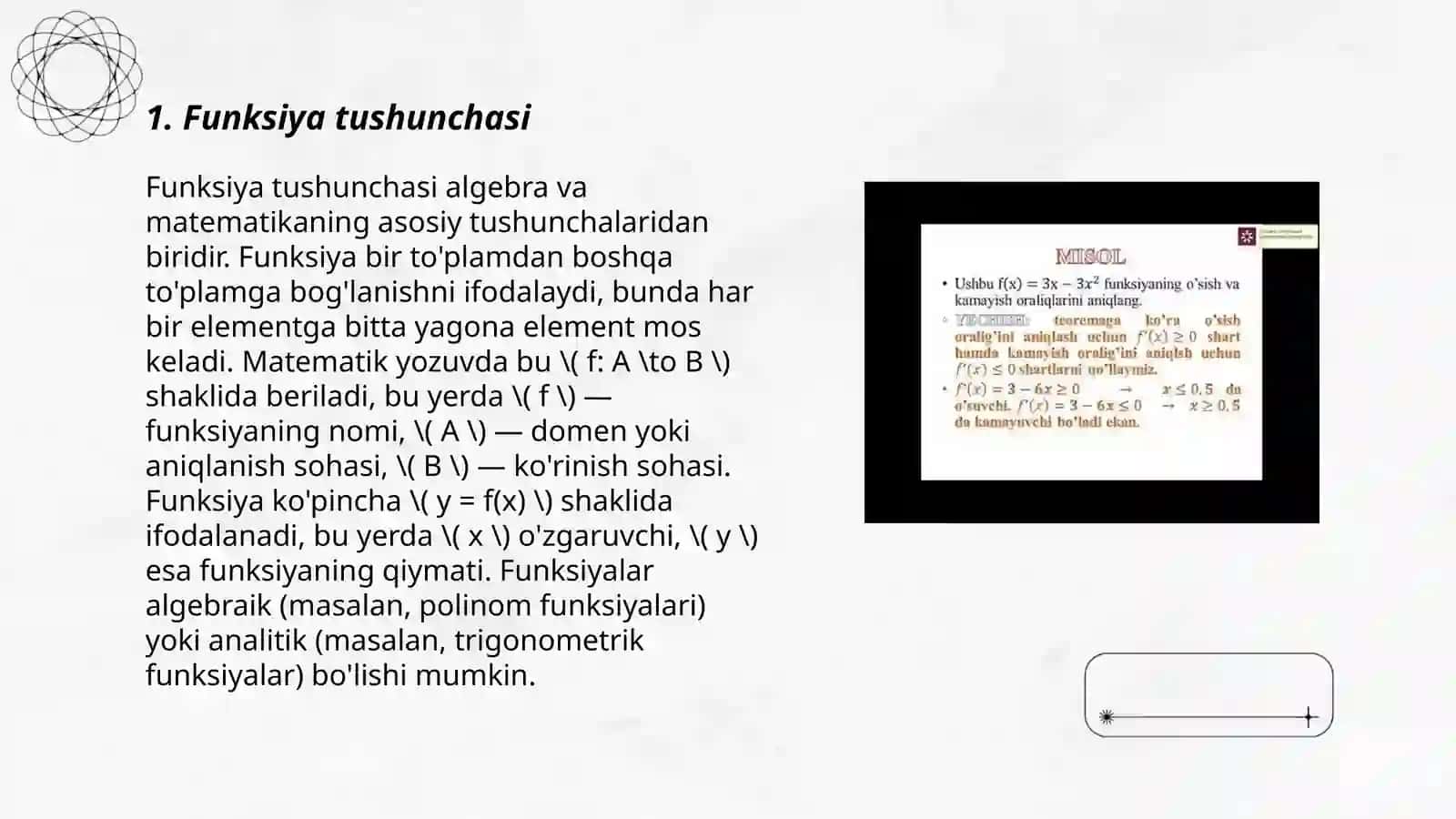 Funksiya tushunchasi 3