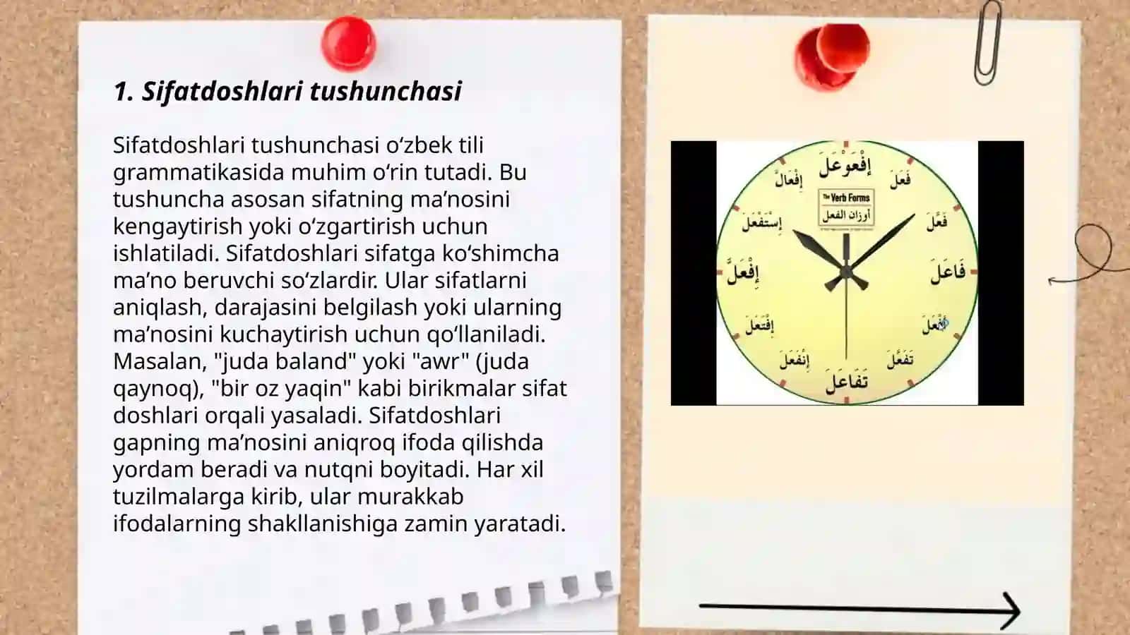 Arab tilida fe’l boblarining: sifatdoshlari, inkori yasalish qoidalari, majhul daraja yasalish qoidalari 3