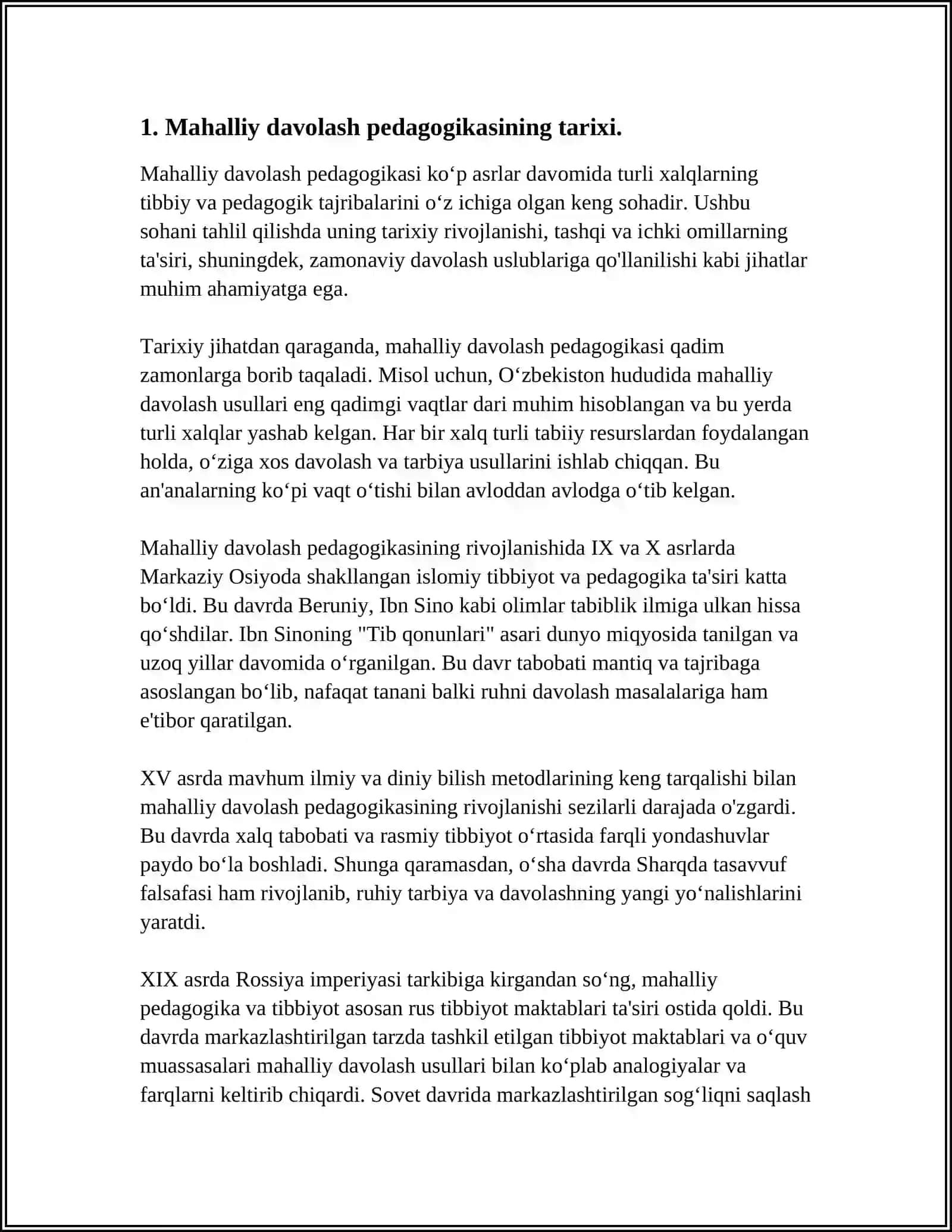 MAHALLIY DAVOLASH PEDAGOGIKASINING RIVOJLANISH BOSQICHLARI 3