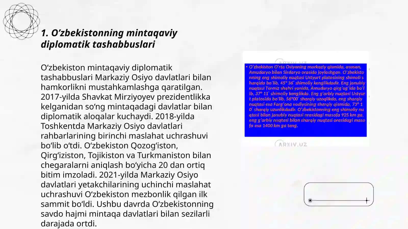 O‘zbekistonning mintaqaviy diplomatik tashabbuslari 3