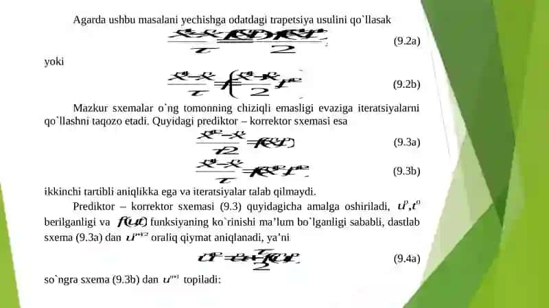 PREDIKTOR – KORREKTOR USULI 3