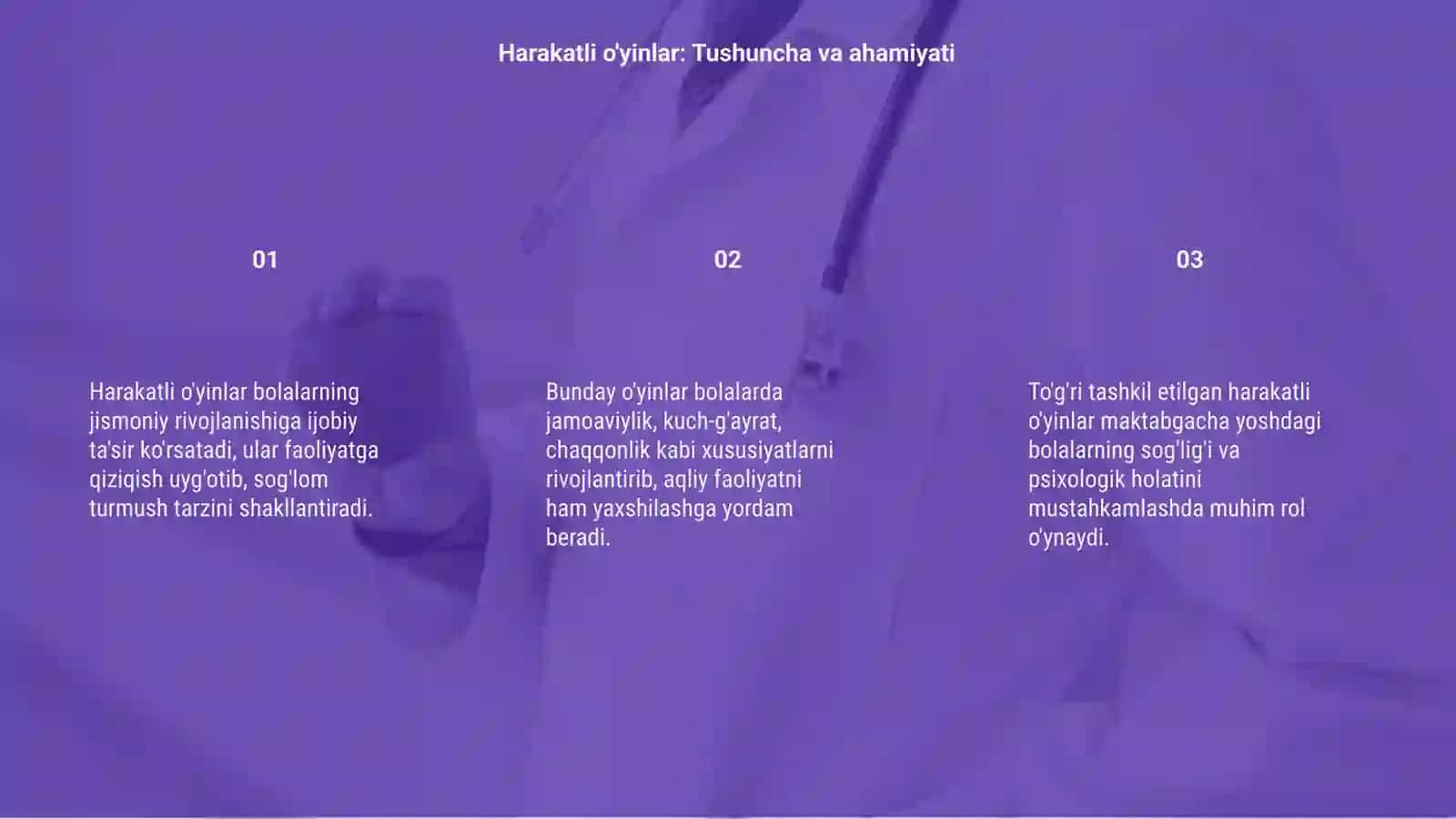 Harakatli o'yinlarni tashkil qilish va o'tkazish 3