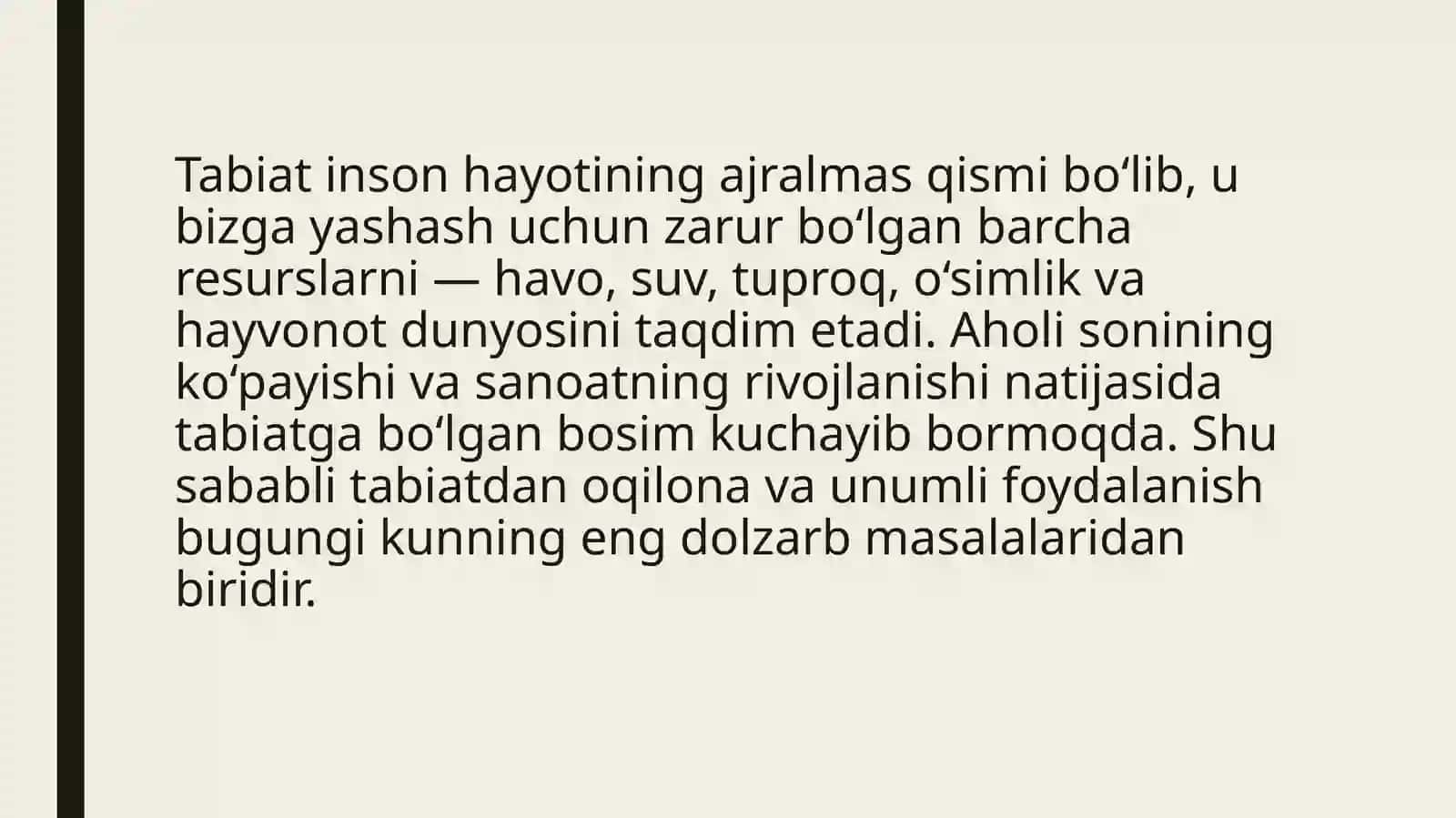 TABIATDAN UNUMLI FOYDALANISH 3
