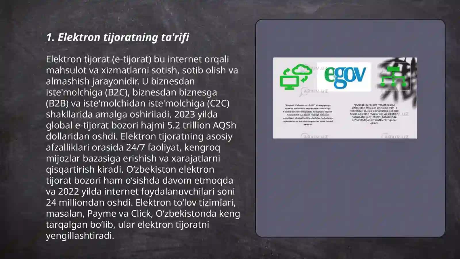 Elektron tijorat va elektron savdo xususiy belgilari va farqlari 3