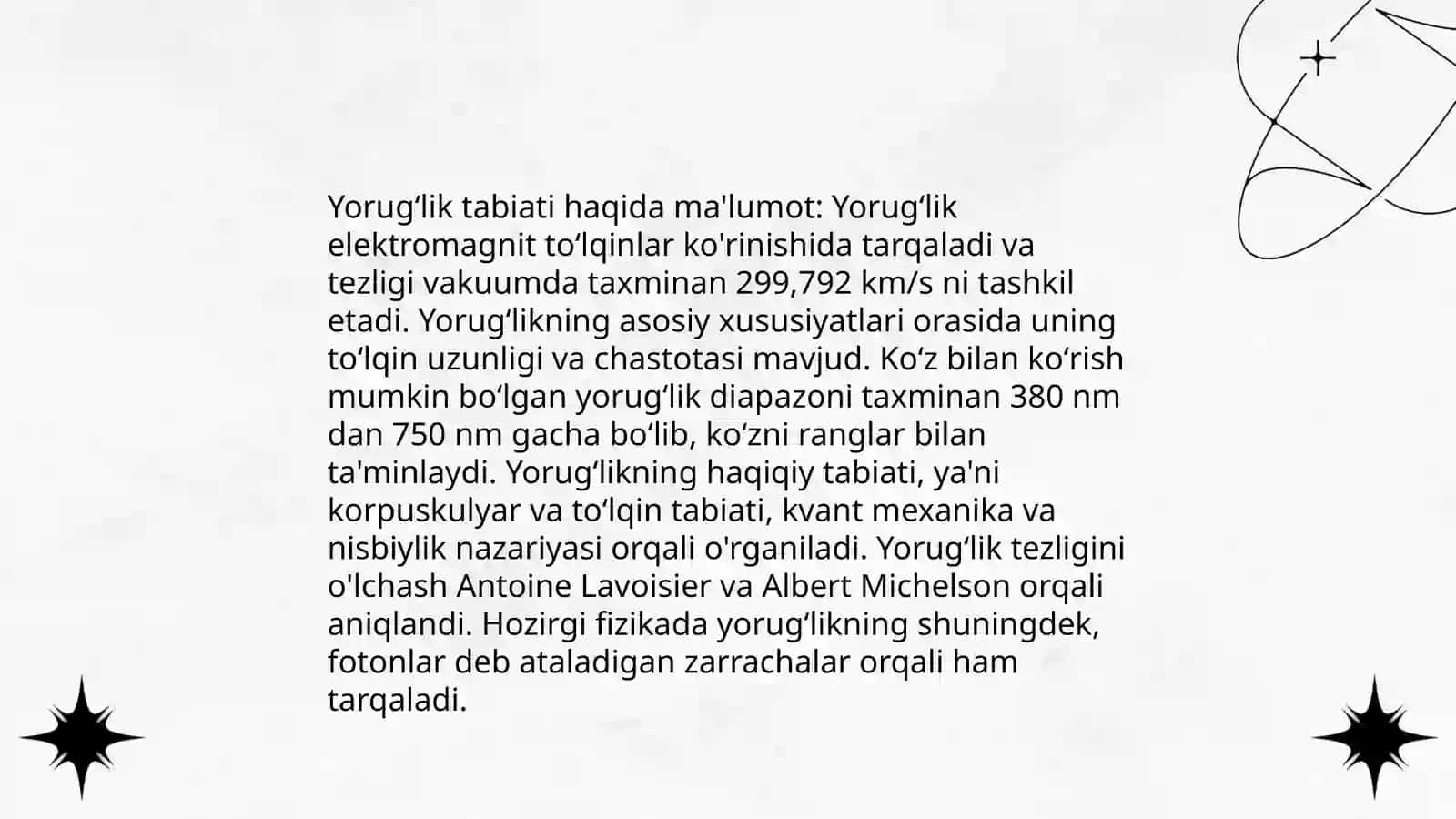 Yorugʻlikning tabiati va xossalari 3