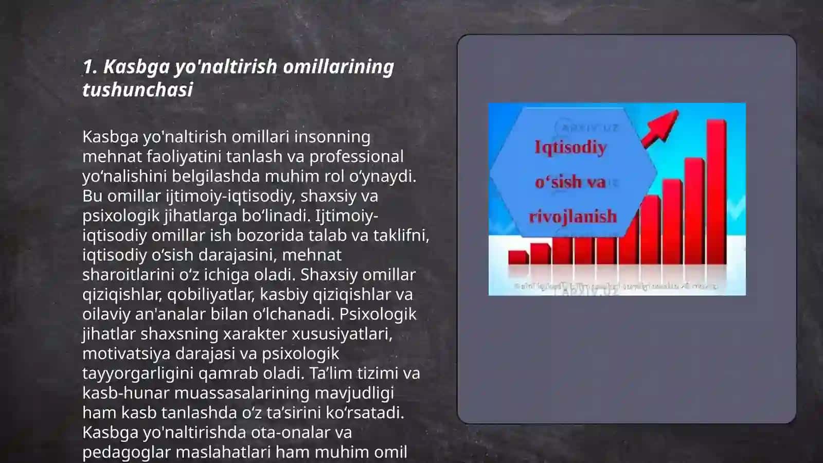 Kasbga yo'naltirish omillari va kasblarning psixologik tasnifi 3