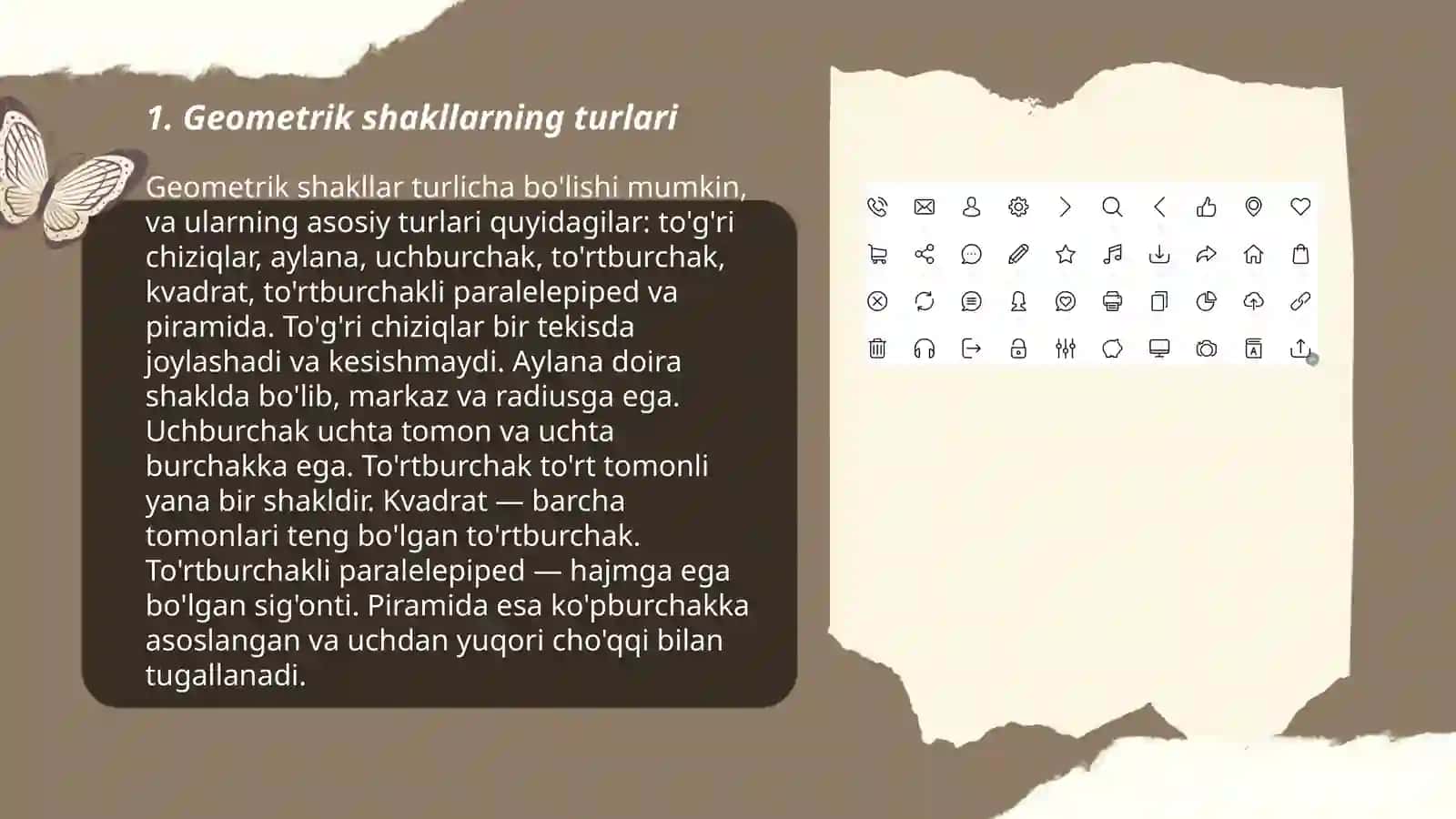 Geometrik shakllarini turli belgilari boyicha guruhlash 3