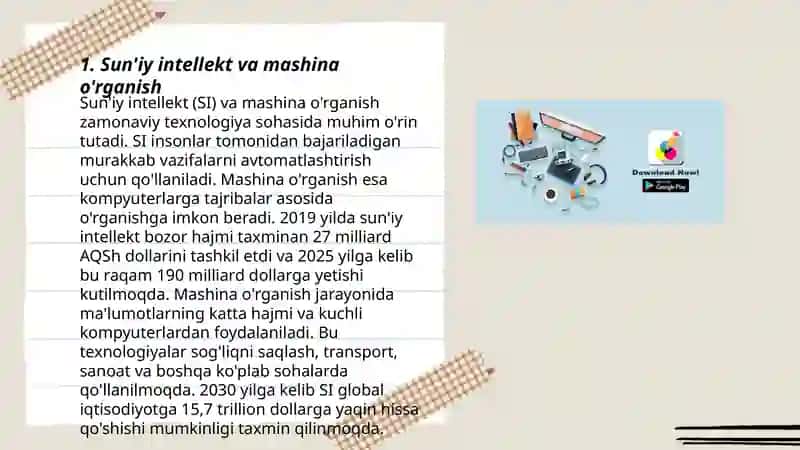 Sun'iy intellekt va mashina o'rganish 3