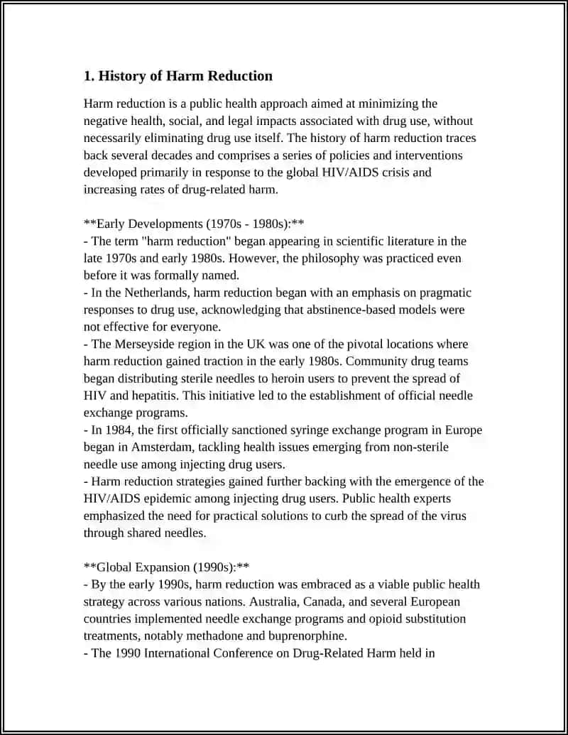 Harm Reduction 3