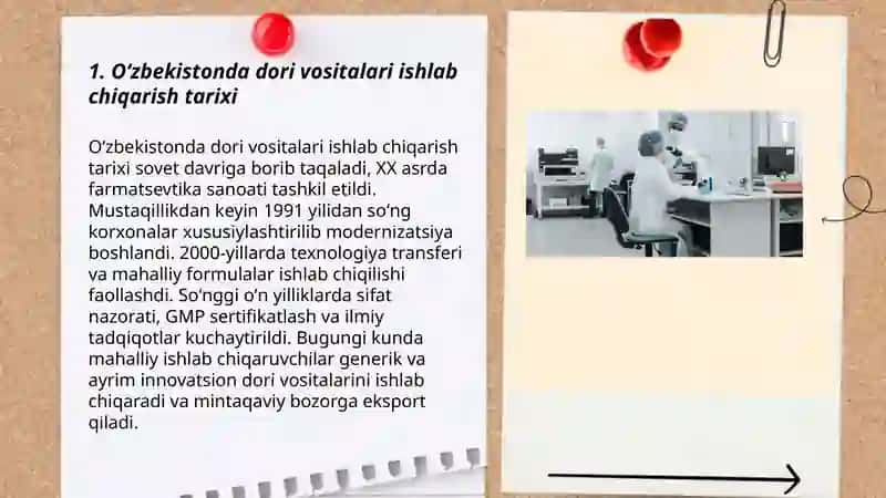 Oʻzbekistonda dori vositalari ishlab chiqarish tarixi 3