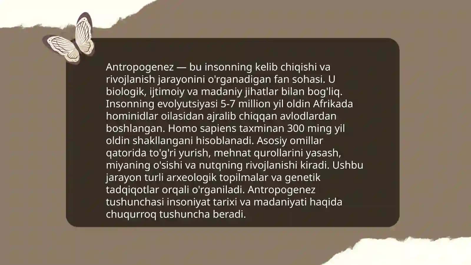 Antropogenezning konseptual asoslari 3