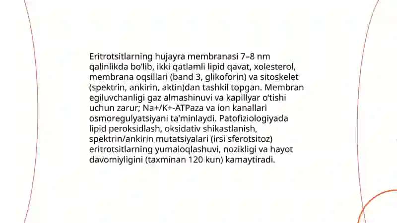 Eritrotsitlar patfiziologiyasi 3