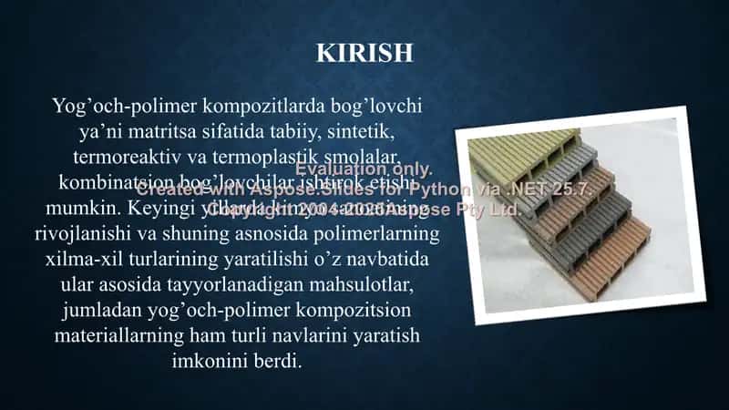 Yog’och polimerli kompozit materiallar 3